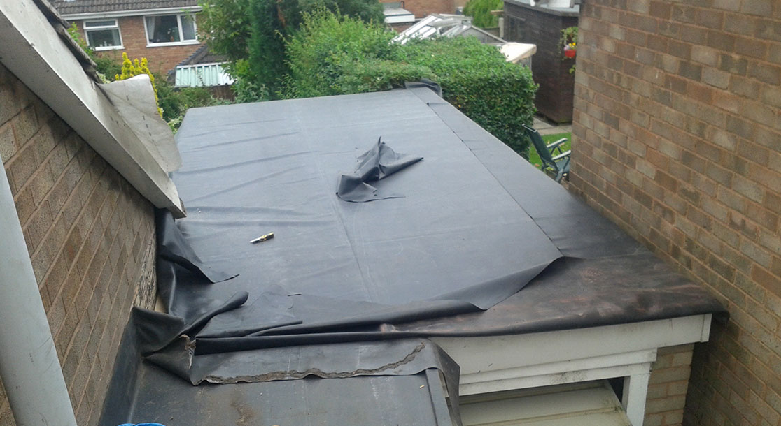 EPDM Flat Rubber Roof Replacement